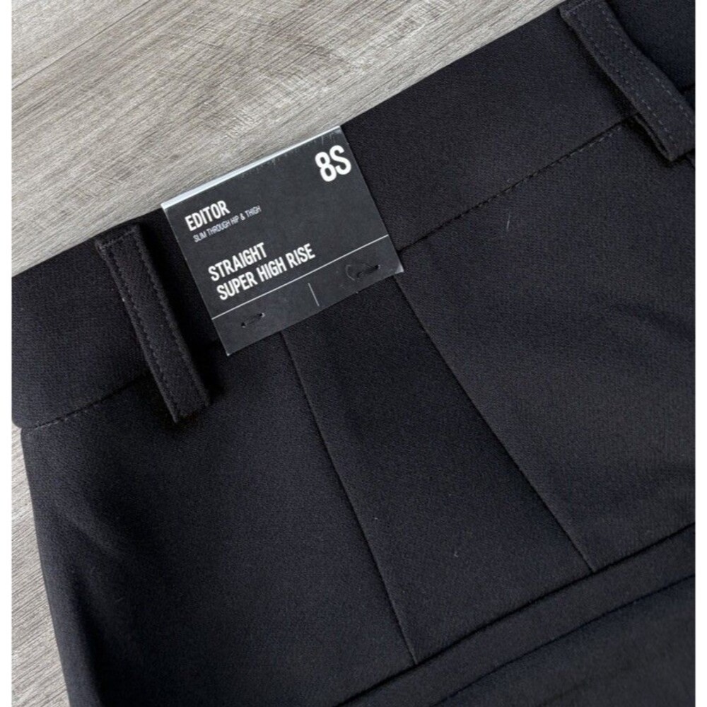 Express Women’s Black Editor Crop Dress Pants Size 8S Trousers NWT - Picture 4 of 7